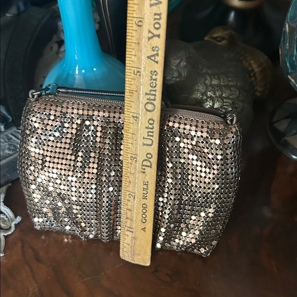 Vintage Bronze Metal Mesh Bag - Picture 9 of 15